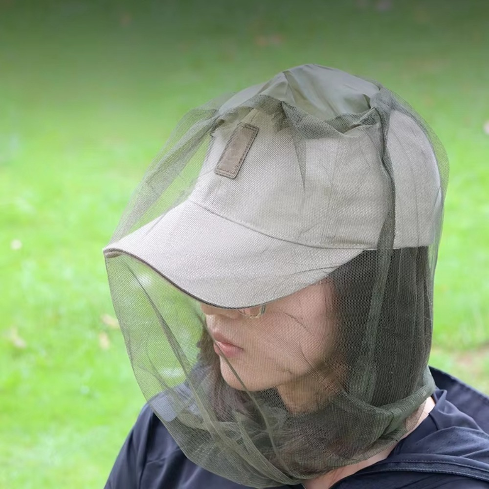 Outdoor Camping Mosquito Net - Sombrero de Pesca con Malla Protectora