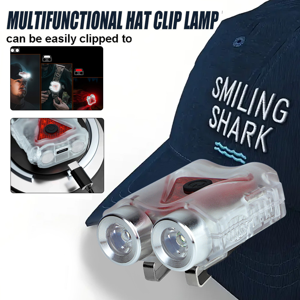 Outdoor Camping Hat - Linterna frontal Led manos libres recargable,
