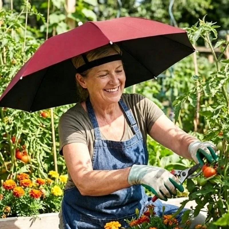Outdoor Camping Hat - Sombrero Paraguas Plegable Impermeable con Protección
