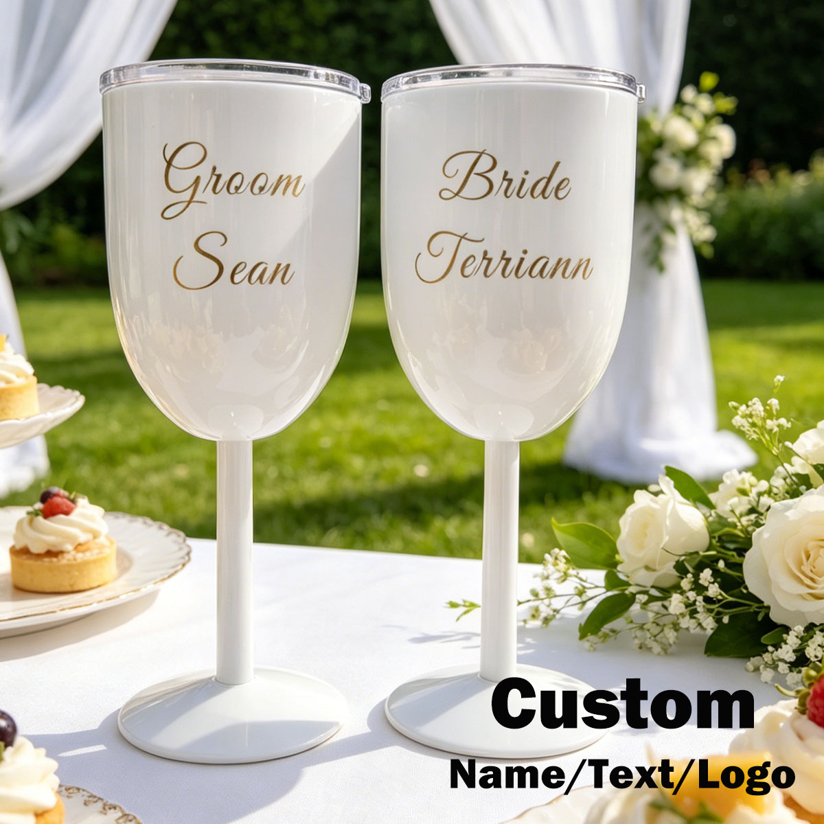 Outdoor Camping Direct - Copas de Vino Personalizadas de Acero