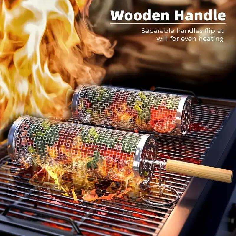 Outdoor Camping Grill - Cesta de acero inoxidable para parrilla