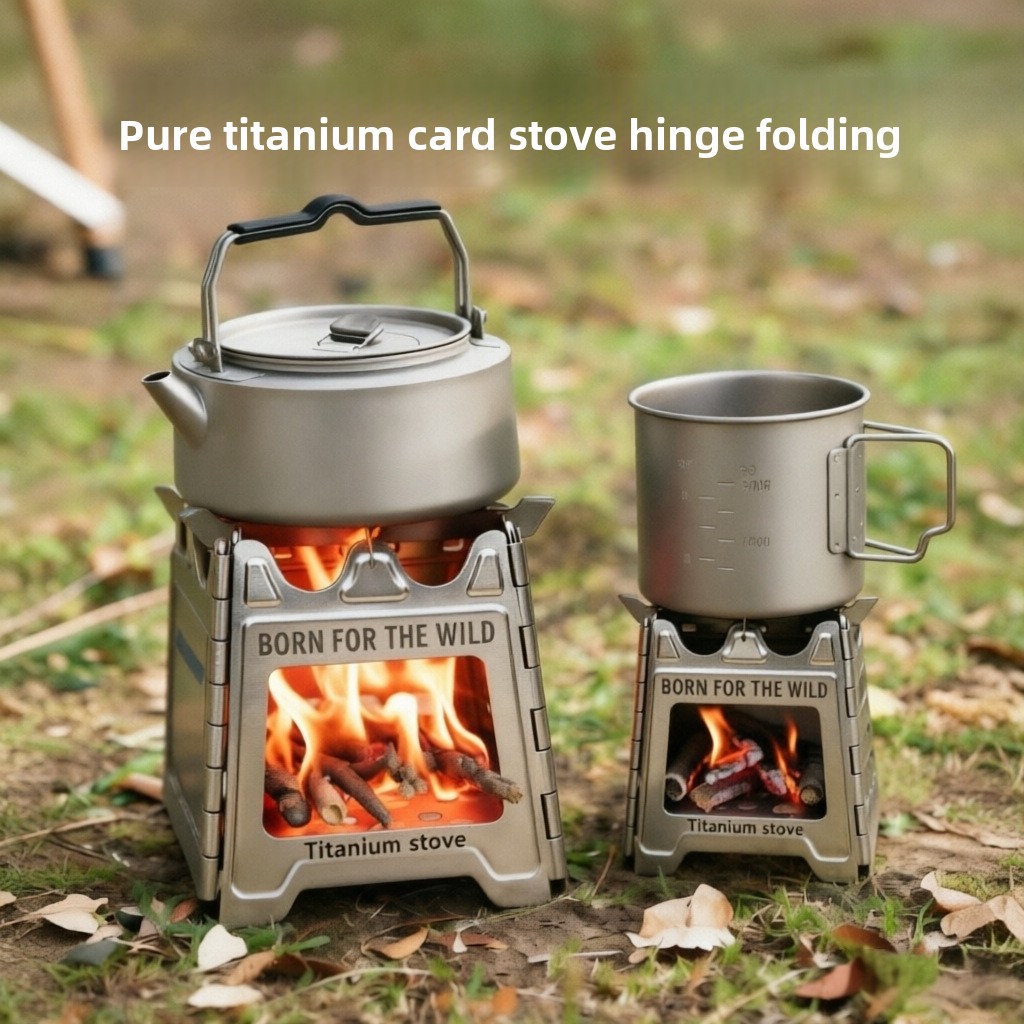 Outdoor Camping Stove Wood - TiForge Estufa de Leña Plegable Compacta