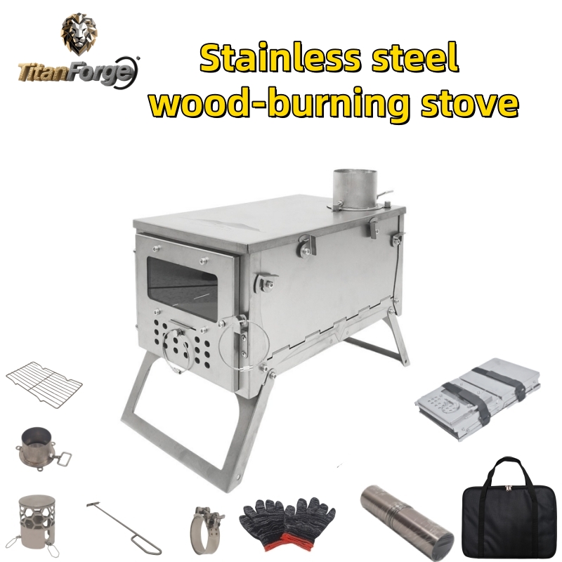 Outdoor Camping Stove Wood - Estufa de Leña Plegable, Portátil y