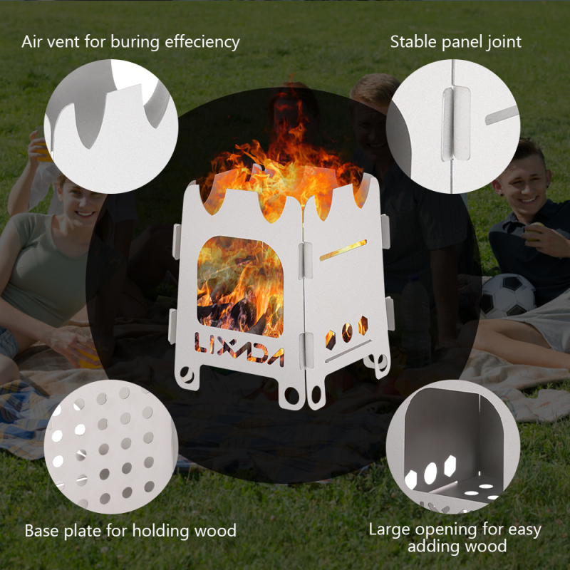 Lixada-estufa portátil de Tita - Outdoor Camping Stove Wood reseña y precio