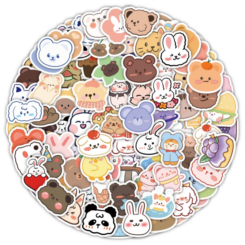 100 unids Oso Lindo Pegatinas  - Bear Canister reseña y precio
