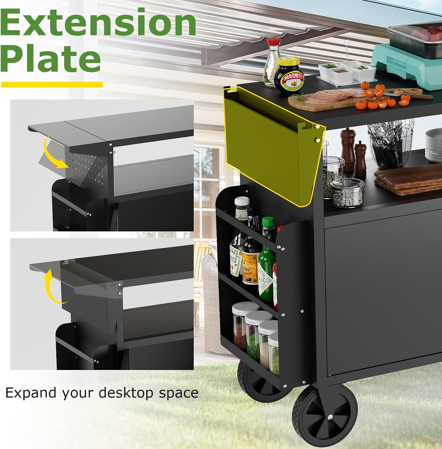 Carrito de parrilla para exter - Outdoor Camping Grill reseña y precio