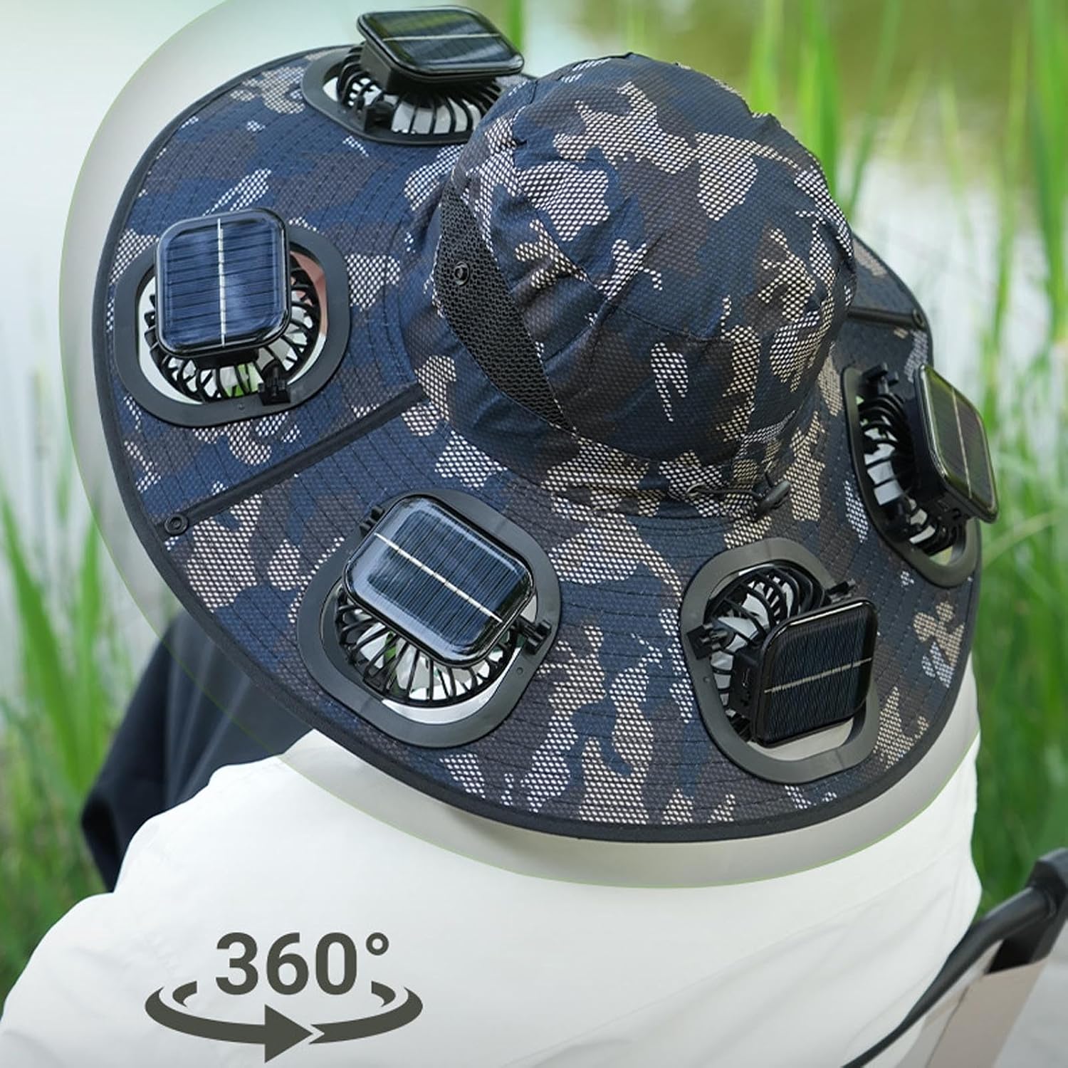 Sombrero con ventilador solar  - Outdoor Camping Ventilator reseña y precio