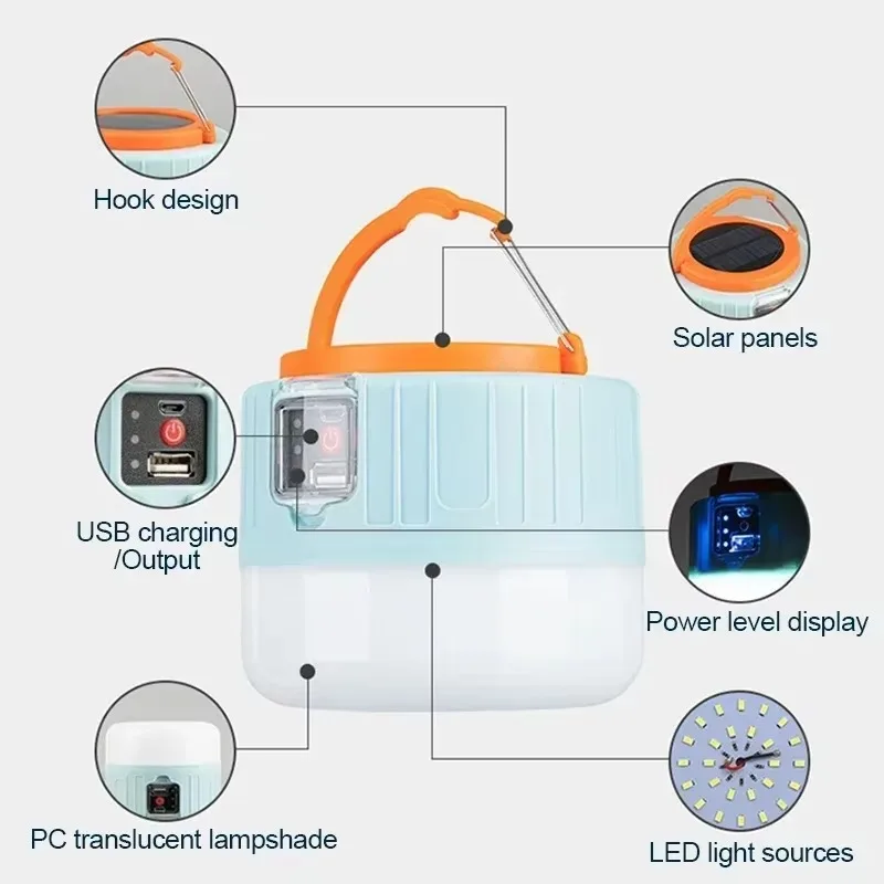 Linterna Solar para acampar, l - Outdoor Camping Bbq reseña y precio