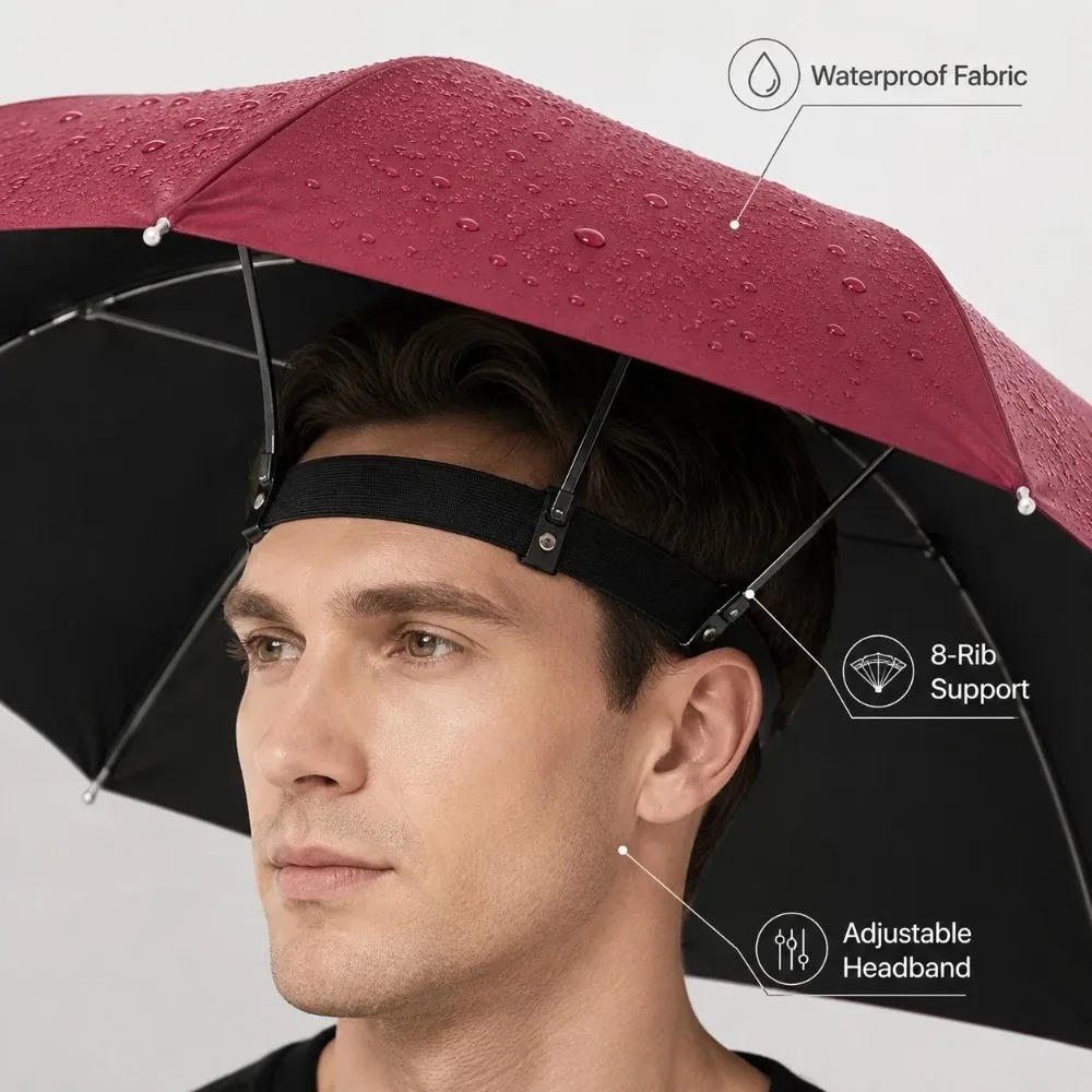 Sombrero Paraguas Plegable, Ma - Outdoor Camping Hat reseña y precio