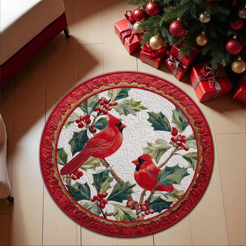Felpudo redondo navideño con d - Outdoor Camping Decor Ideas reseña y precio