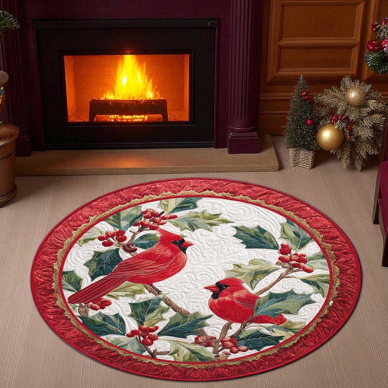 Felpudo redondo navideño con d - Outdoor Camping Decor Ideas reseña y precio