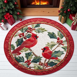 Felpudo redondo navideño con d - Outdoor Camping Decor Ideas reseña y precio
