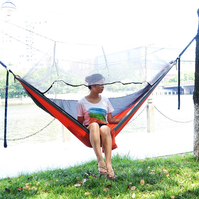 Hamaca individual o doble con  - Outdoor Camping Mosquito Net reseña y precio