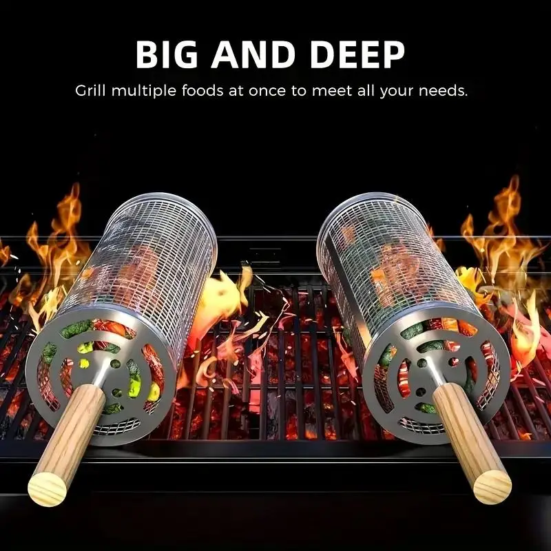 Cesta de acero inoxidable para - Outdoor Camping Grill reseña y precio