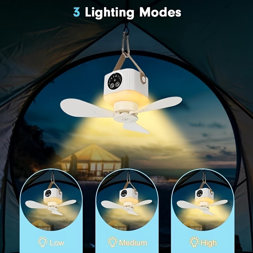Ventilador de Techo Portátil c - Outdoor Camping Ventilator reseña y precio