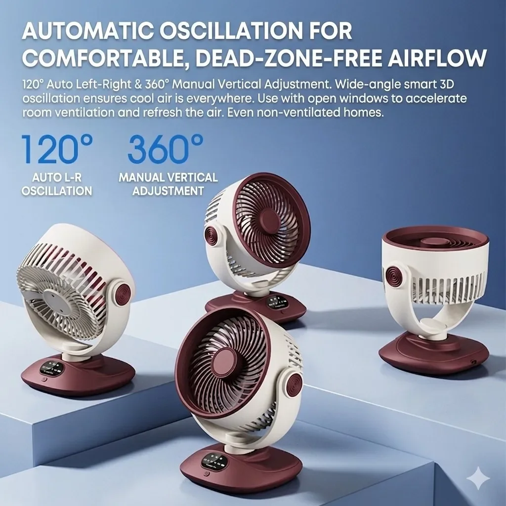 Ventilador de escritorio recar - Outdoor Camping Ventilator reseña y precio